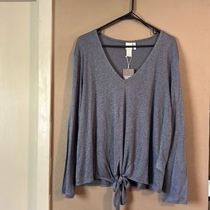 H&M NWT Linen Long sleeve Top